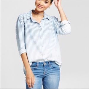 Mossimo Ombré Boyfriend Fit Button Up